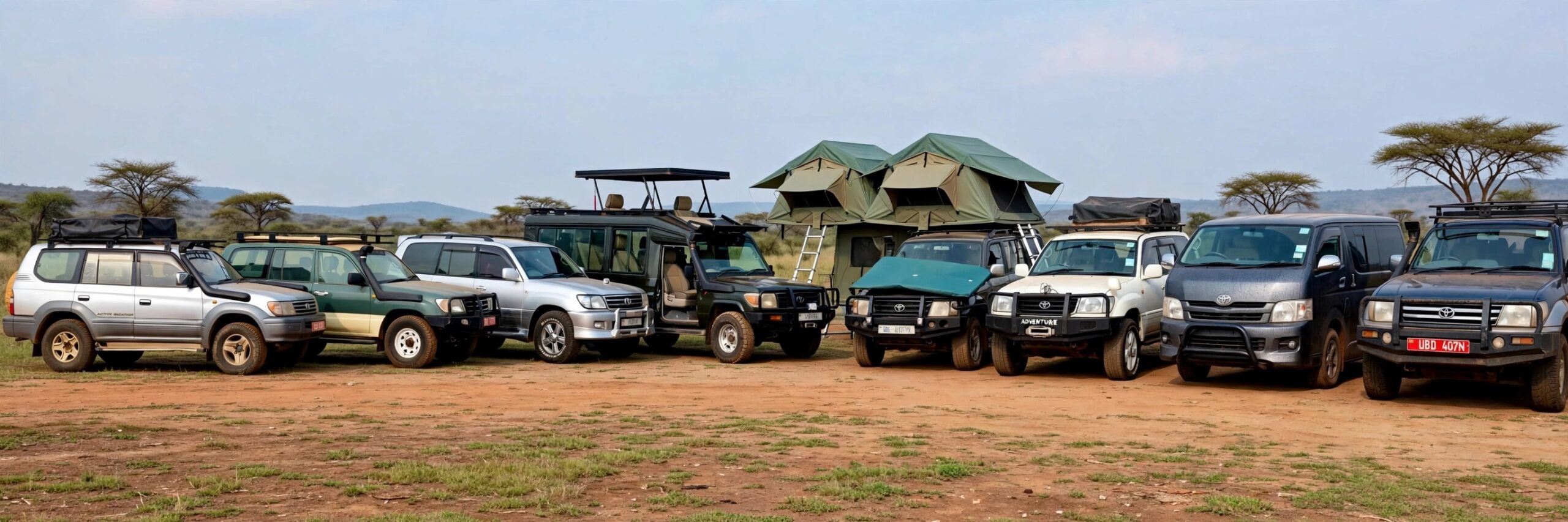 A combination of 4x4 safari fleets